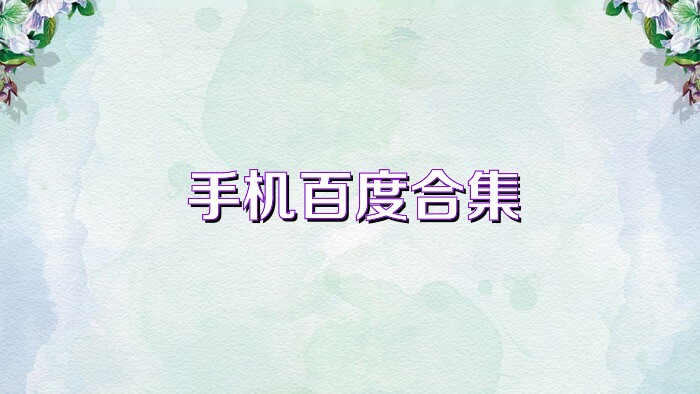 手机百度合集