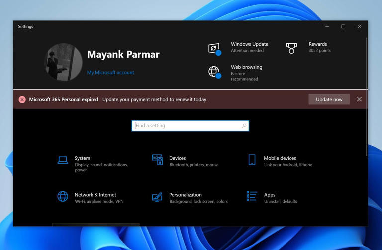 Win10大变样！微软新增Microsoft 365订阅到期横幅“紧箍咒”