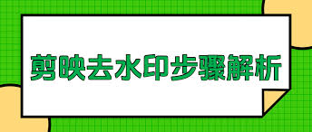 2025年剪映去除视频水印的实用教程