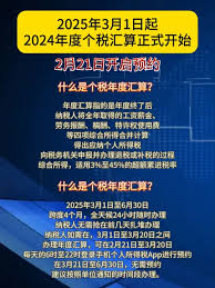 2025个税年度汇算3月1日预约办理指南